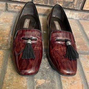 Brighton Patent Leather * Animal Print * Tassle * Loafers * Size 9